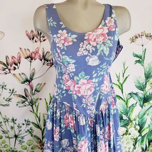 Vintage Laura Ashley Floral Tea Party Dress